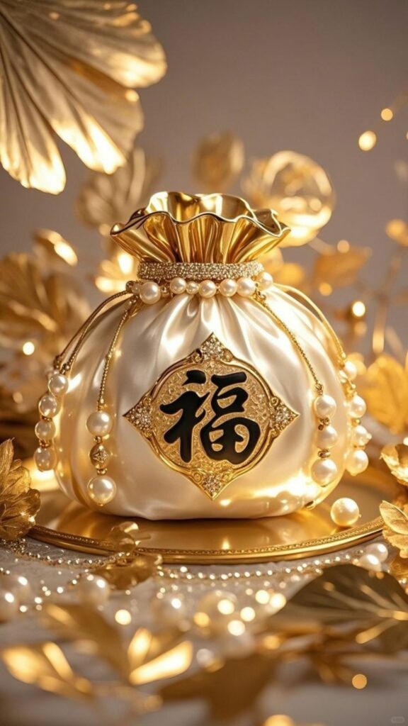 100+ Hình nền mệnh Kim may mắn, thu hút tài lộc cho nam, nữ 19 Túi tiền vàng chữ Phúc lớn