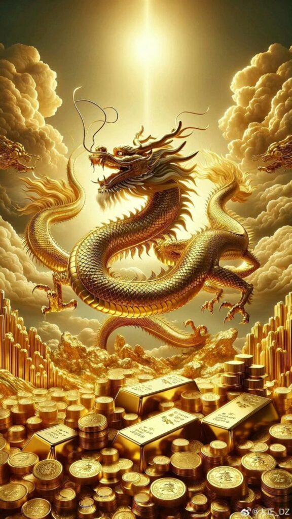 100+ Hình nền mệnh Kim may mắn, thu hút tài lộc cho nam, nữ 47 Rồng vàng canh giữ kho báu