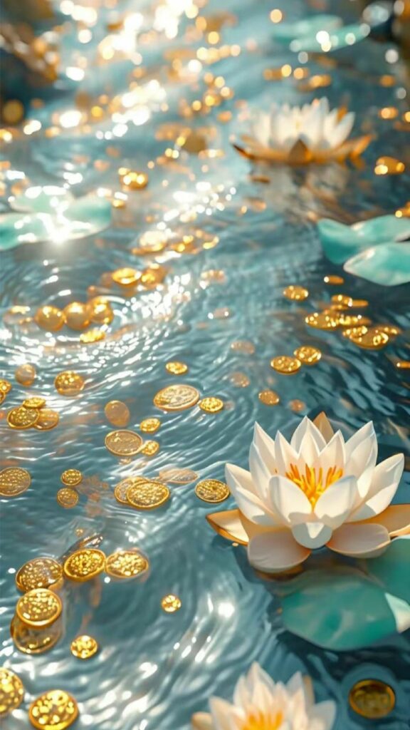 100+ Hình nền mệnh Kim may mắn, thu hút tài lộc cho nam, nữ 24 Dòng nước vàng lộc sinh sôi