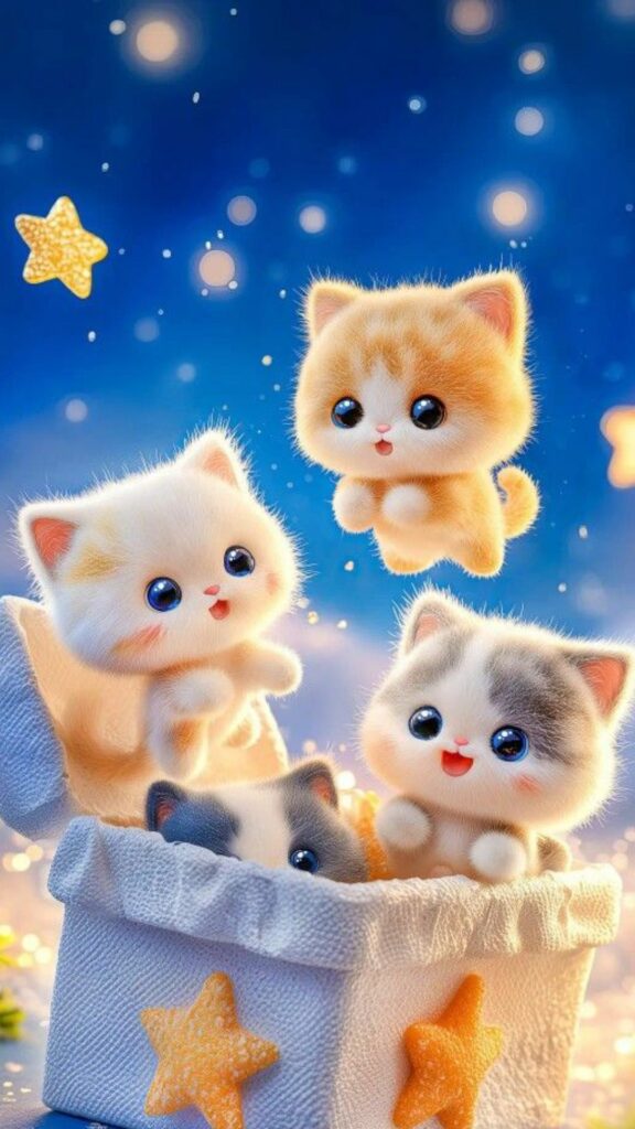 Hội mèo nhỏ ngắm sao đêm