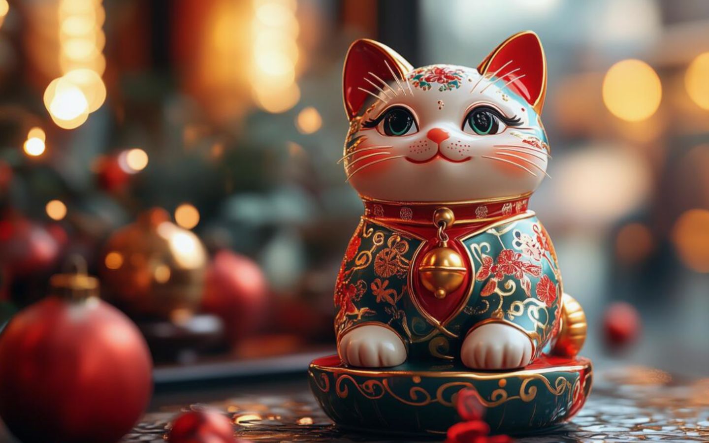 Hình nền mèo thần tài rước hên vào nhà