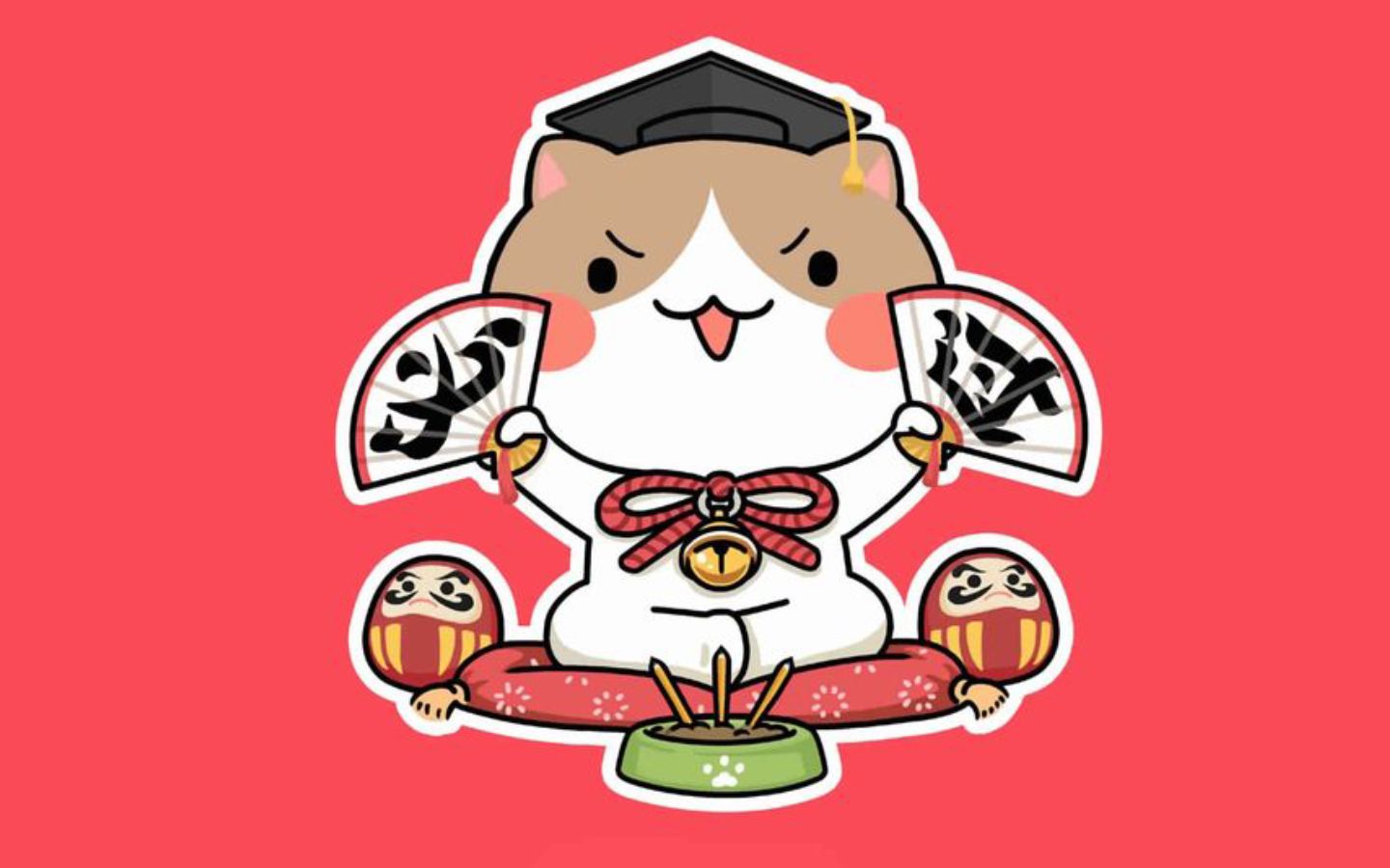 Mèo dễ thương chúc mừng năm mới