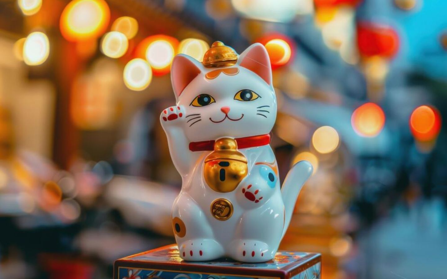 Mèo Maneki Neko mỉm cười chào đón