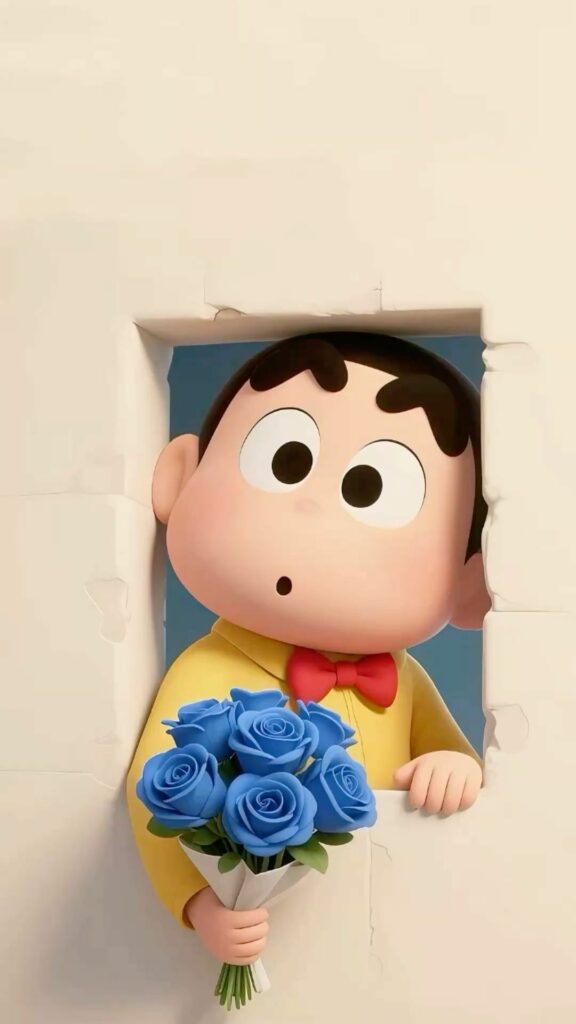 Cậu bé tặng hoa hồng xanh