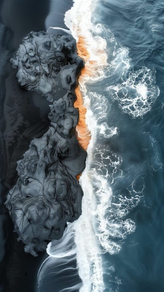 Bờ biển sóng cuộn