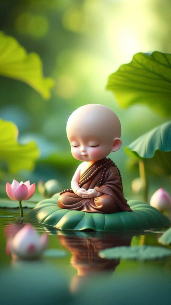 Tiểu Phật ngồi lá sen
