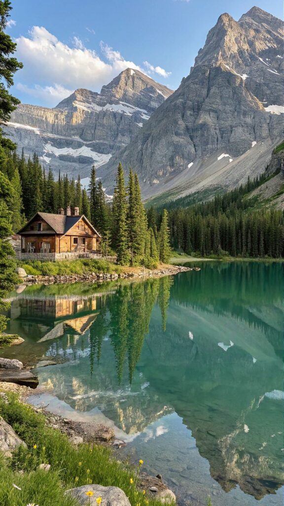 Hồ nước núi tuyết