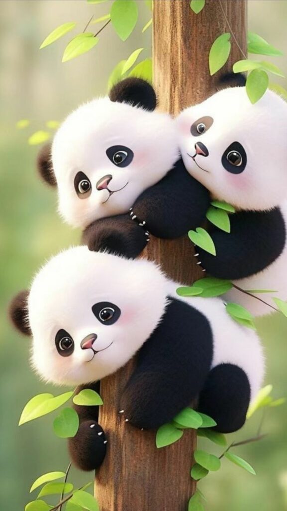 Những chú gấu trúc mũm mĩm dễ thương