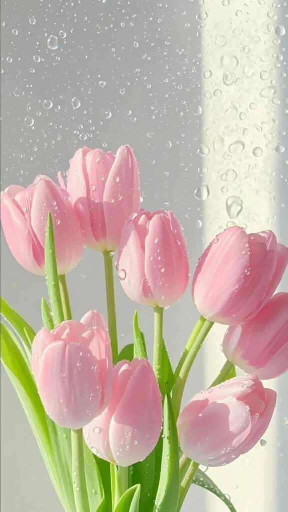 Hoa tulip hồng siêu đẹp 