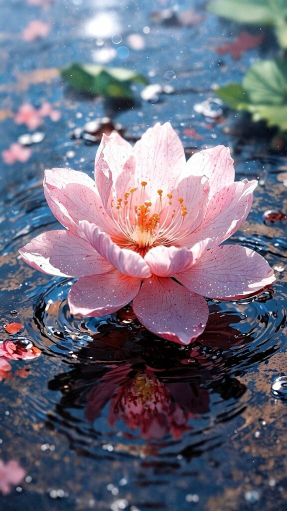 Hoa sen hồng khoe sắc rực rỡ