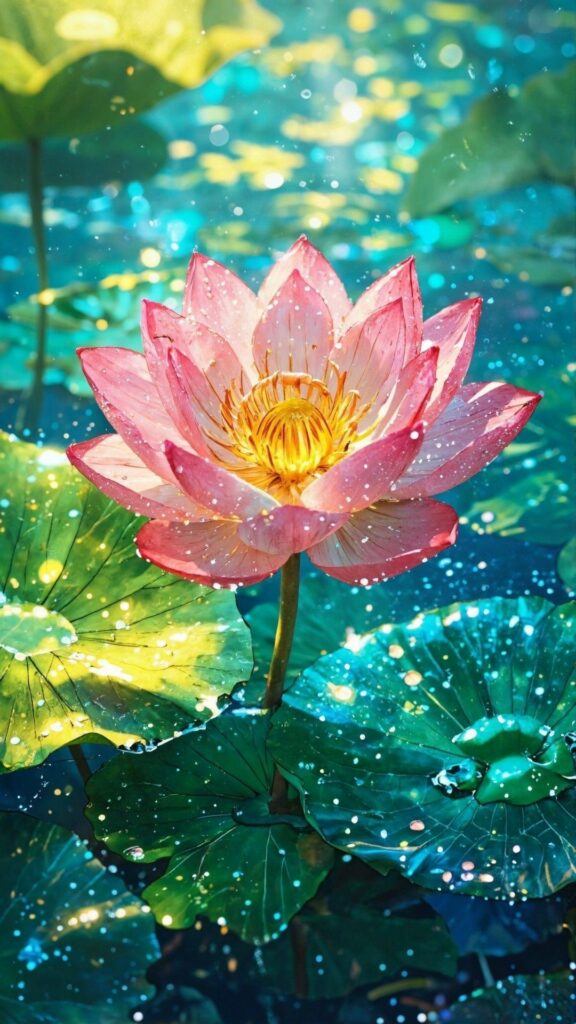 Hình nền hoa sen đẹp rực rỡ