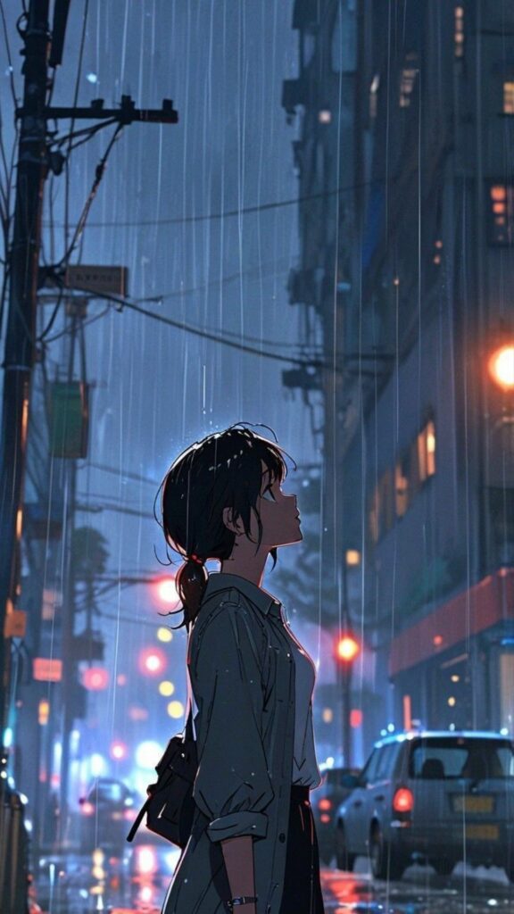 Cô gái dầm mưa trong nỗi buồn vô hạn 