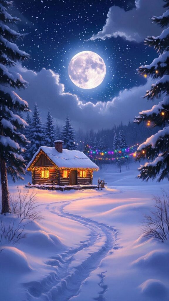 Ngôi nhà ấm áp giữa rừng tuyết trắng