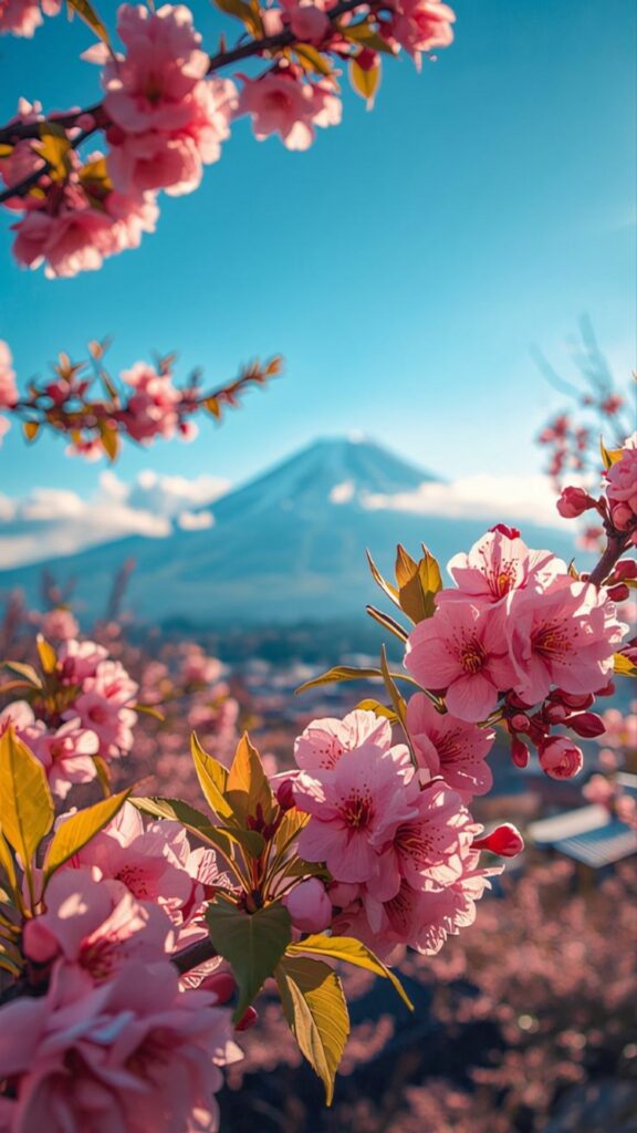 Hoa đào nở rực rỡ vào mùa xuân