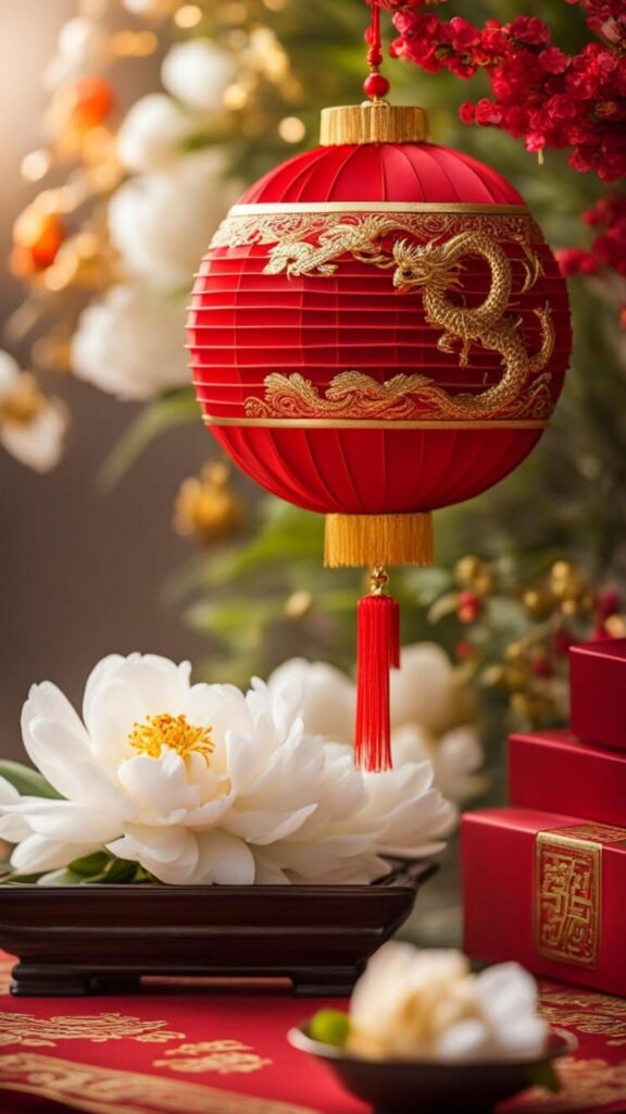 Đèn lồng đỏ treo vào dịp năm mới