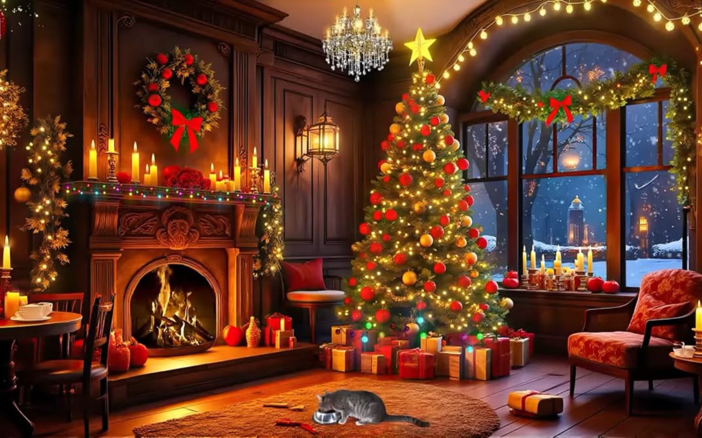 Không gian ấm áp bên trong ngôi nhà vào dịp Noel