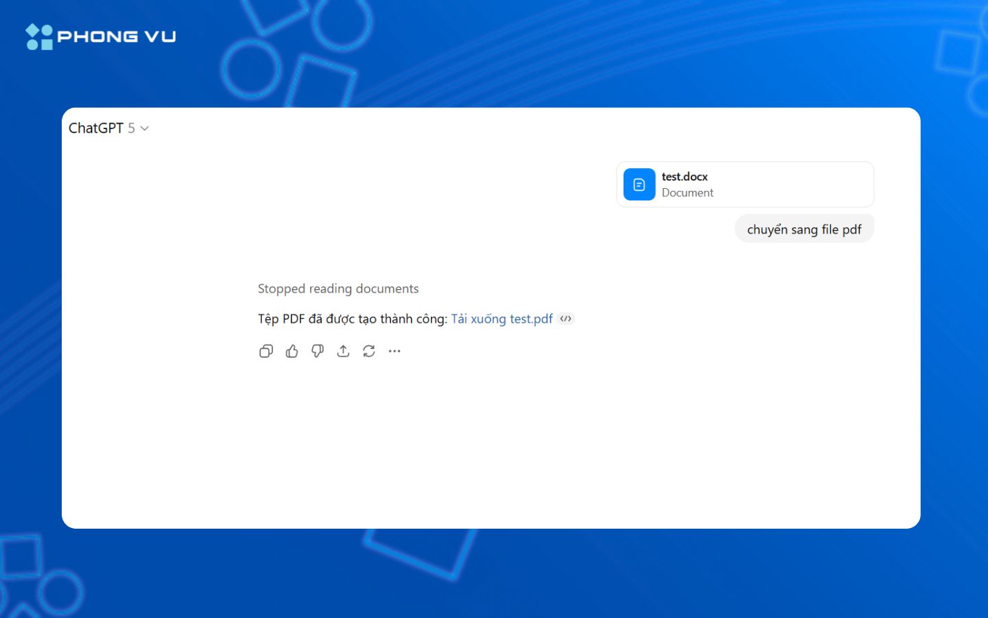 Hướng dẫn 7 cách dùng ChatGPT giúp bạn làm việc nhanh hơn 1 Kéo file docx vào ChatGPT và nhập prompt