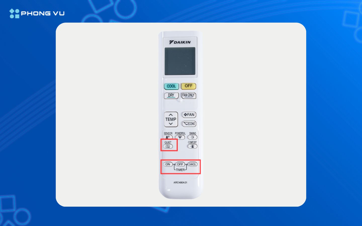 Nhấn giữ nút Quiet và bật chế độ Sleep