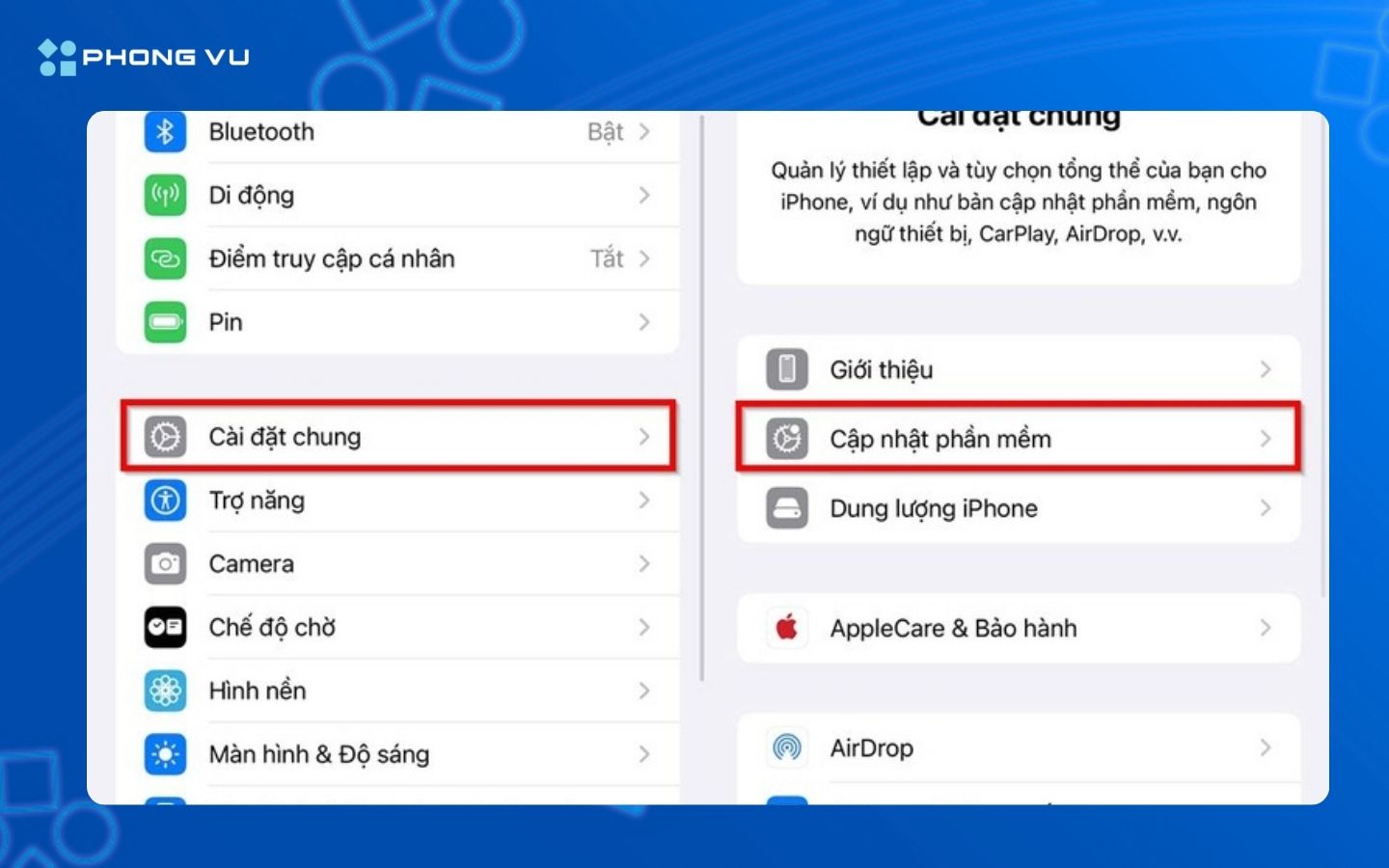 Tất tần tật về iOS 26.2 beta 1: Có gì mới, hỗ trợ iPhone nào? 7 Chọn Cài đặt chung > Cập nhật phần mềm