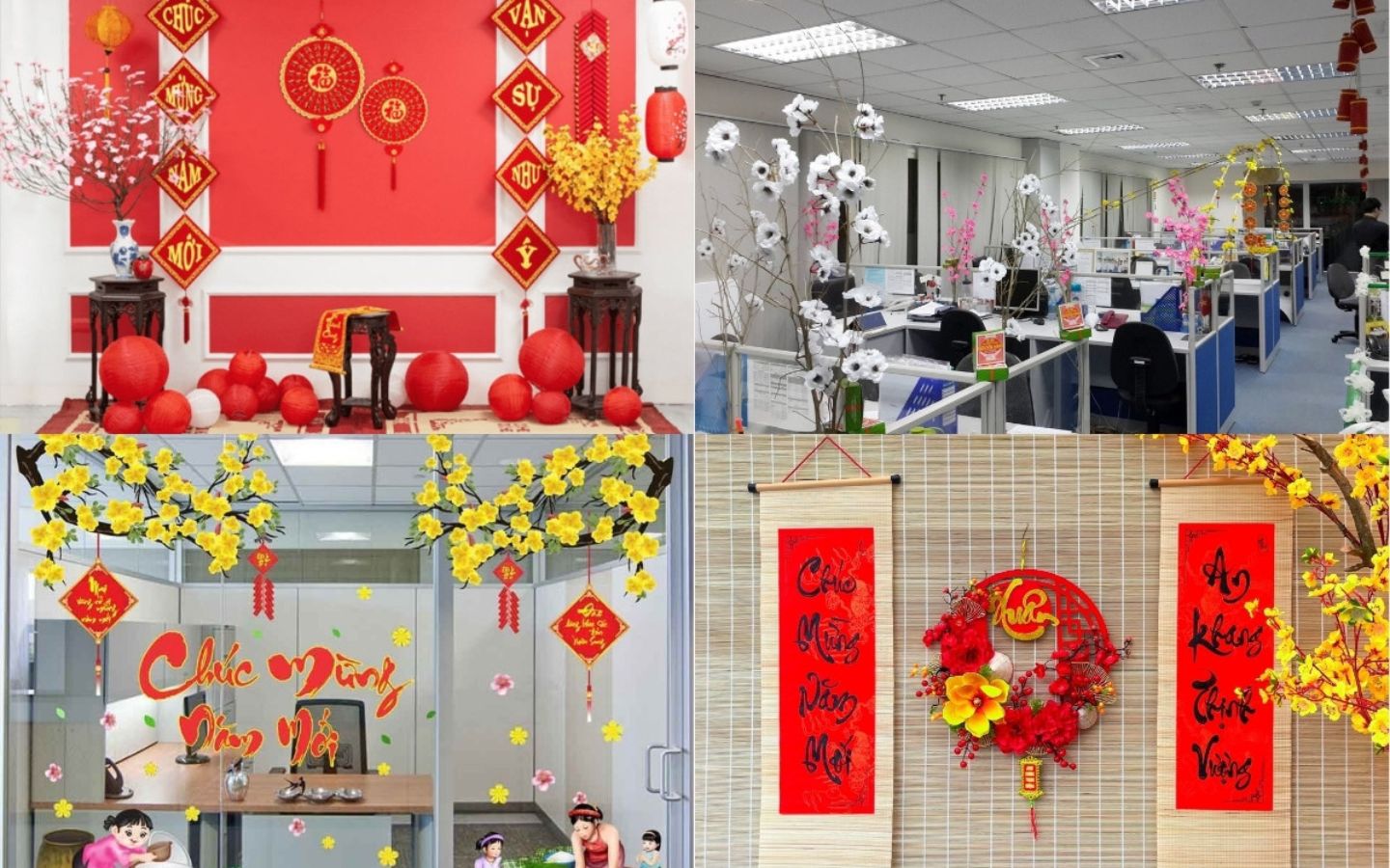 Những gợi ý trang trí Tết cho văn phòng làm việc