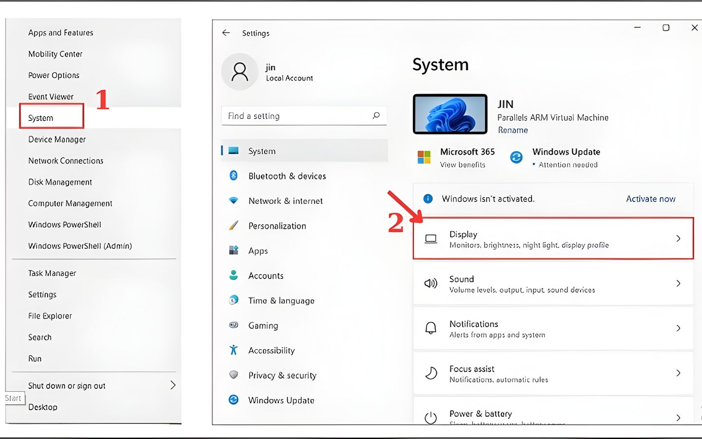 Cách kết nối 2 màn hình máy tính Windows đơn giản nhất 5 Vào Start chọn System > Chọn Display