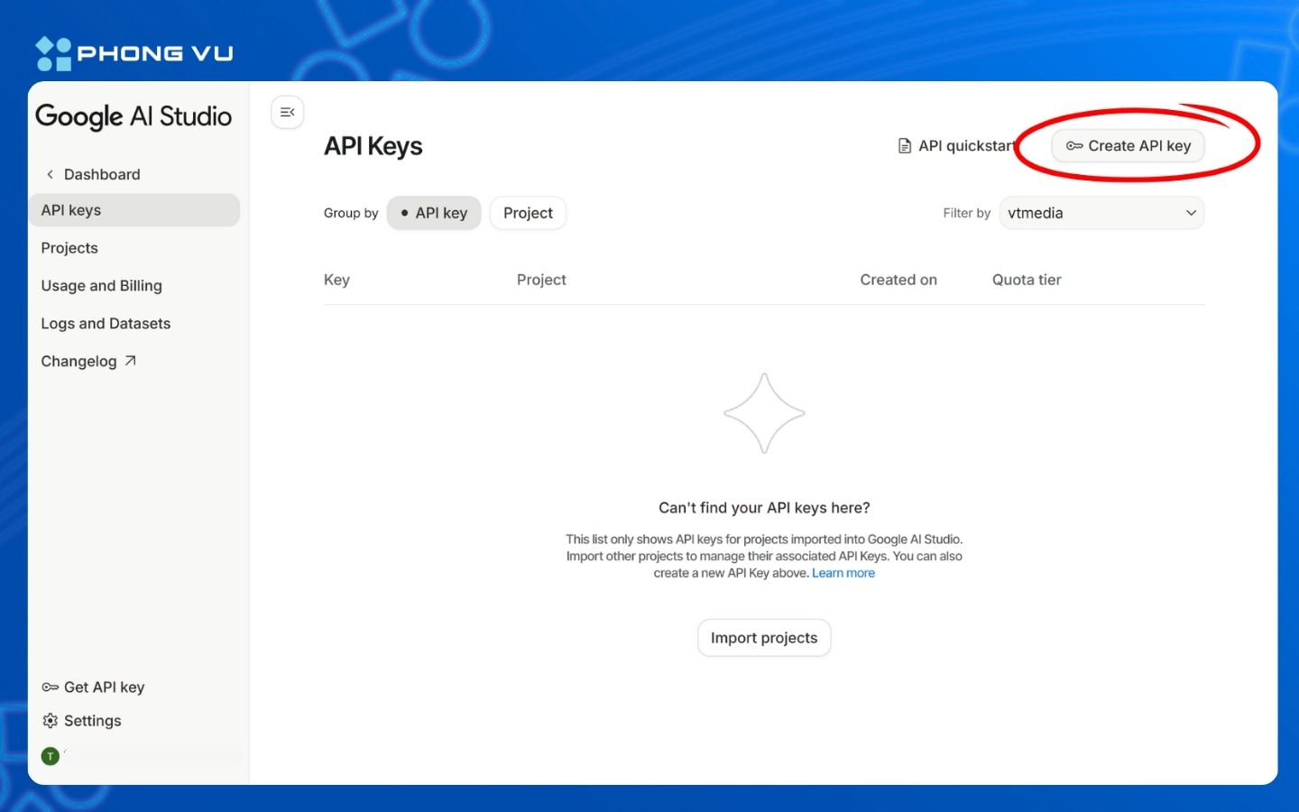 Cách nhận 300 USD từ Google để dùng Nano Banana Pro miễn phí 3 Tạo API key