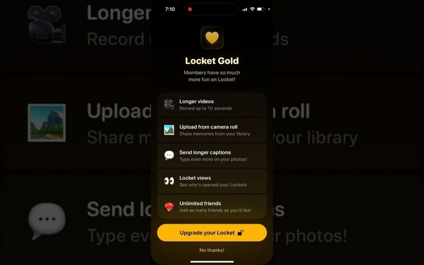 Phiên bản premium “Locket Gold” với nhiều tính năng nâng cấp