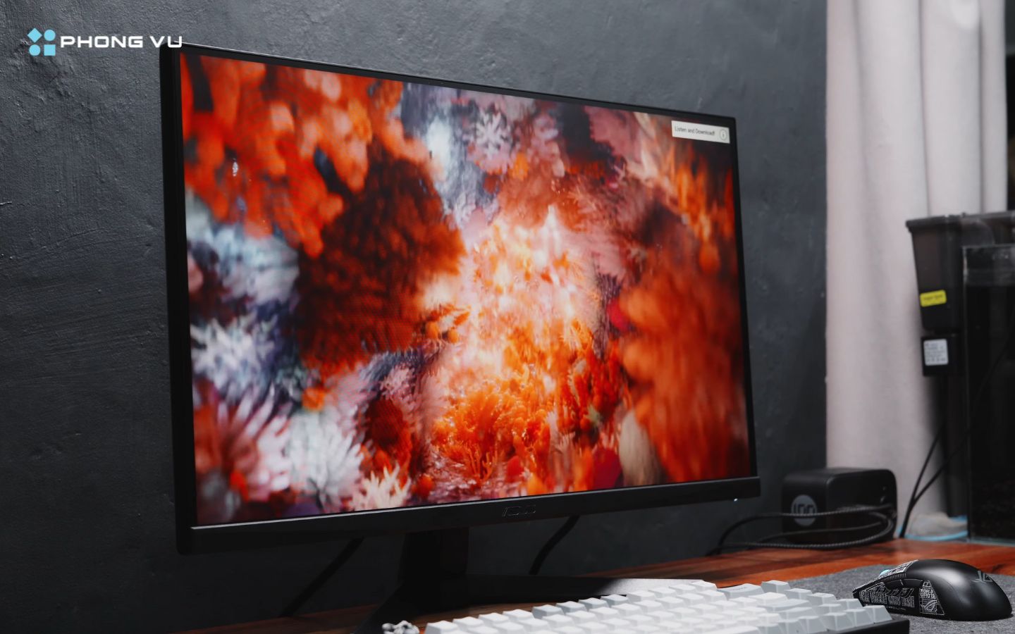 Độ phân giải Full HD 1920x1080 trên màn hình 24.5 inch tạo mật độ 90 điểm ảnh trên mỗi inch (PPI)