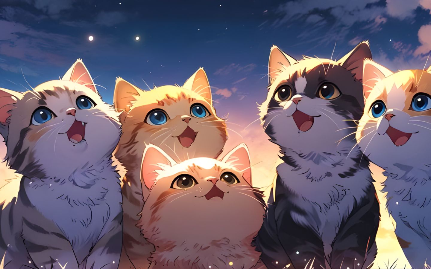 Hình nền MacBook cute dành cho những người yêu mèo