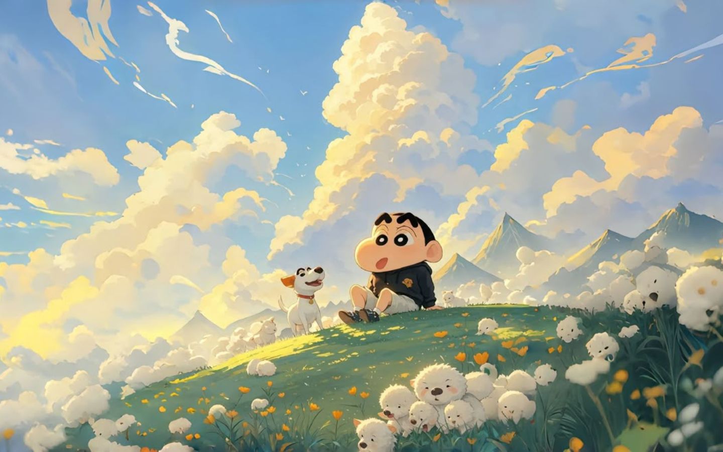 Hình nền anime art cho MacBook tông màu hài hòa