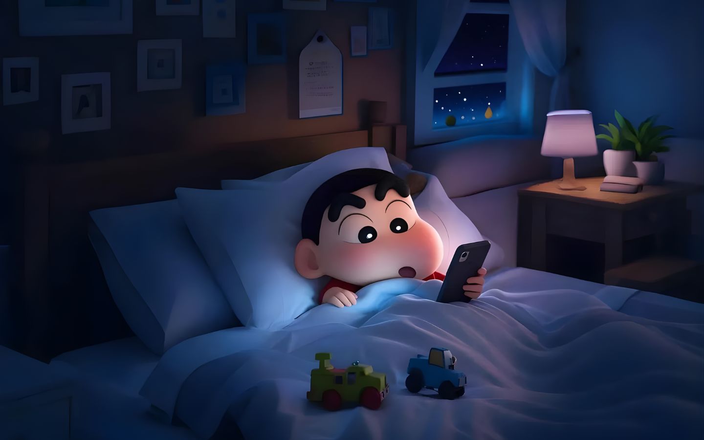Hình nền nhân vật shin sắp chìm vào giấc ngủ