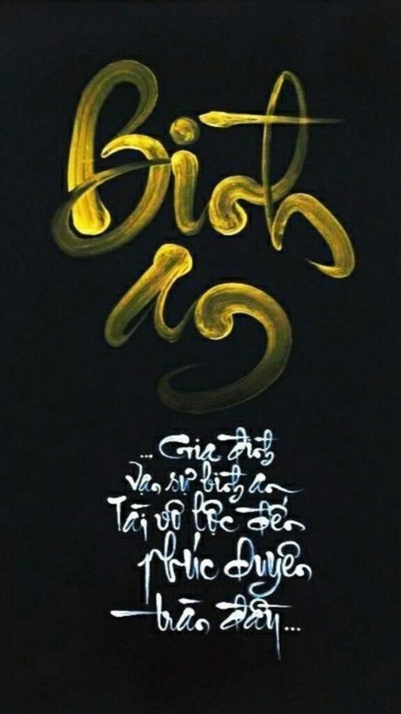 Chữ thư pháp mang đến bình an