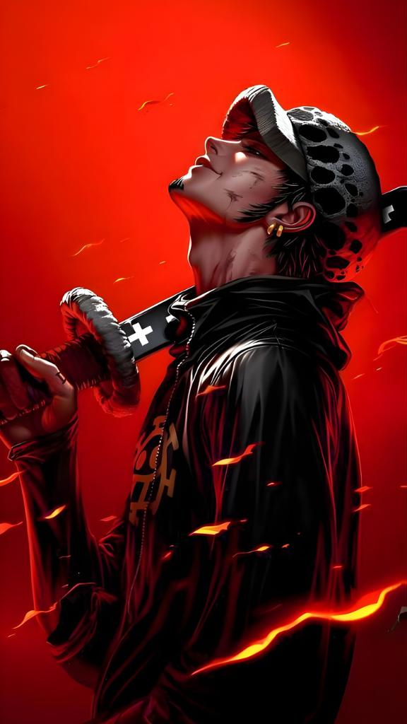 Hình nền Trafalgar Law rực lửa