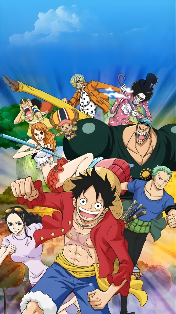 Hình nền điện thoại One Piece tỏa sáng
