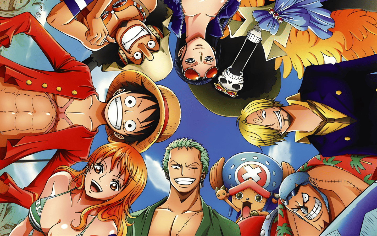 Hình nền One Piece tươi cười 