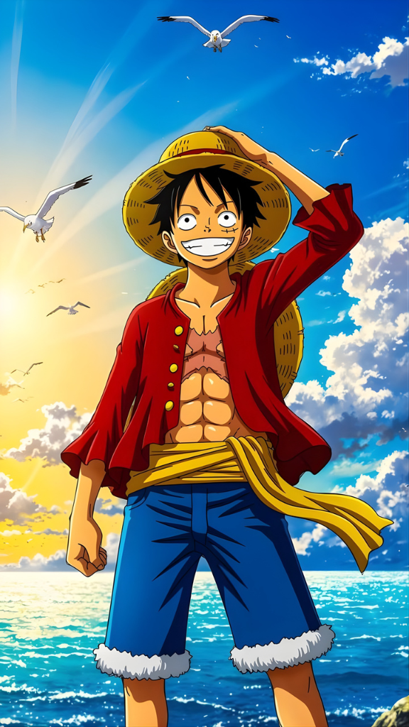 Hình nền chàng Luffy cười tươi