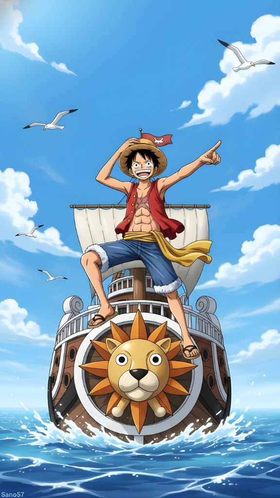 Hình nền điện thoại Luffy ra khơi