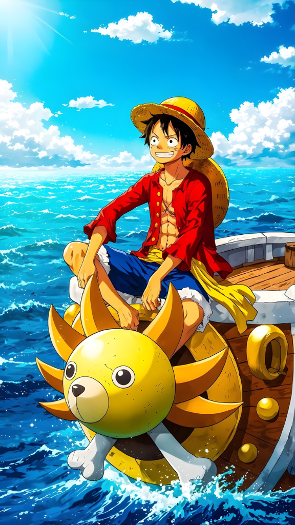 Hình nền Luffy ngắm biển cả