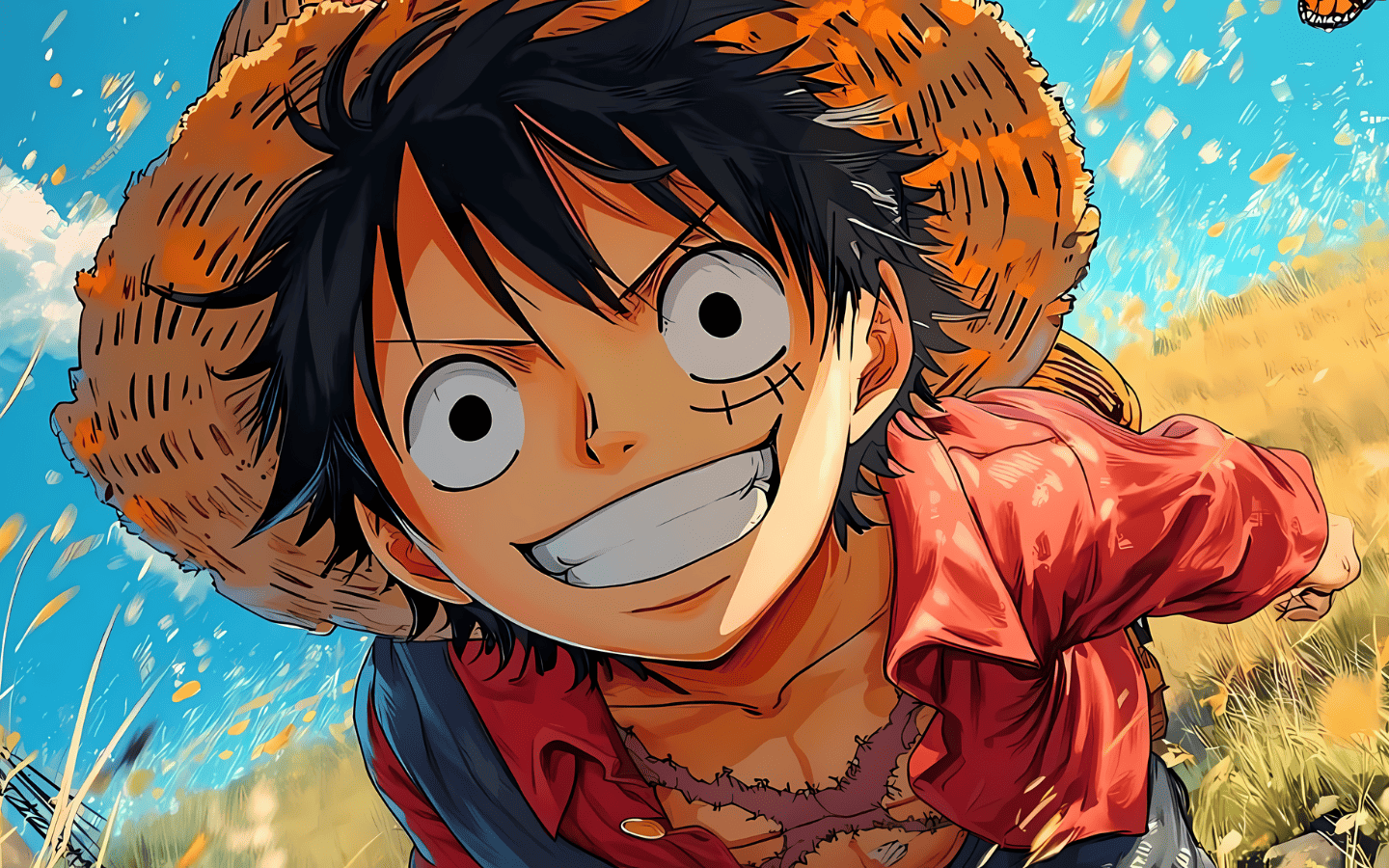 Hình nền chàng Luffy rạng rỡ