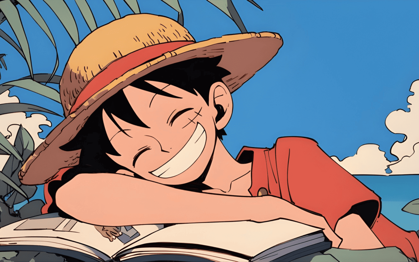 Hình nền Luffy lạc quan 