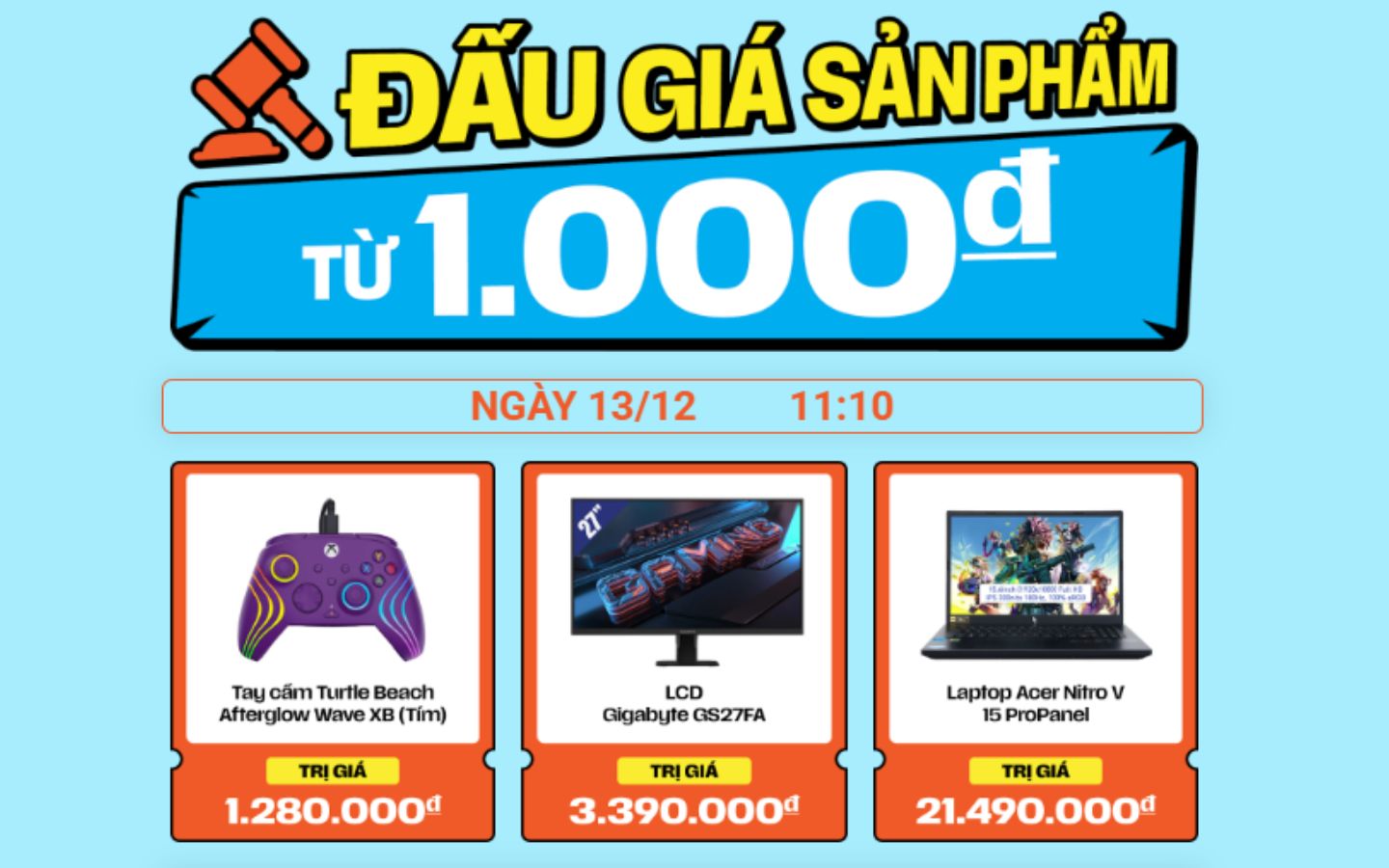 Đấu Giá Chỉ Từ 1K
