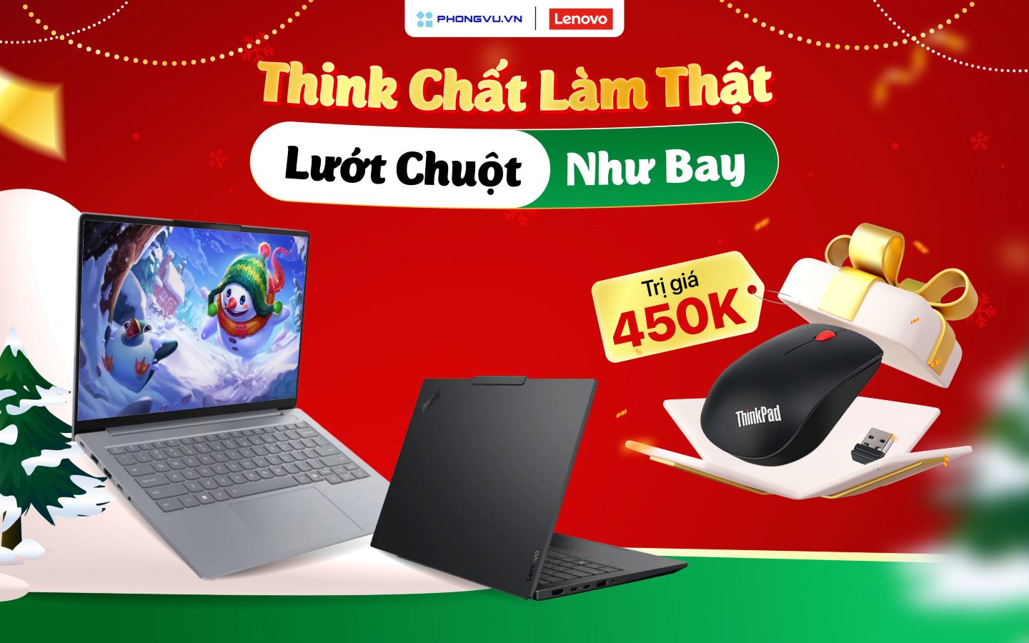 Chương trình mua laptop Lenovo SMB tặng chuột cực hấp dẫn tại Phong Vũ