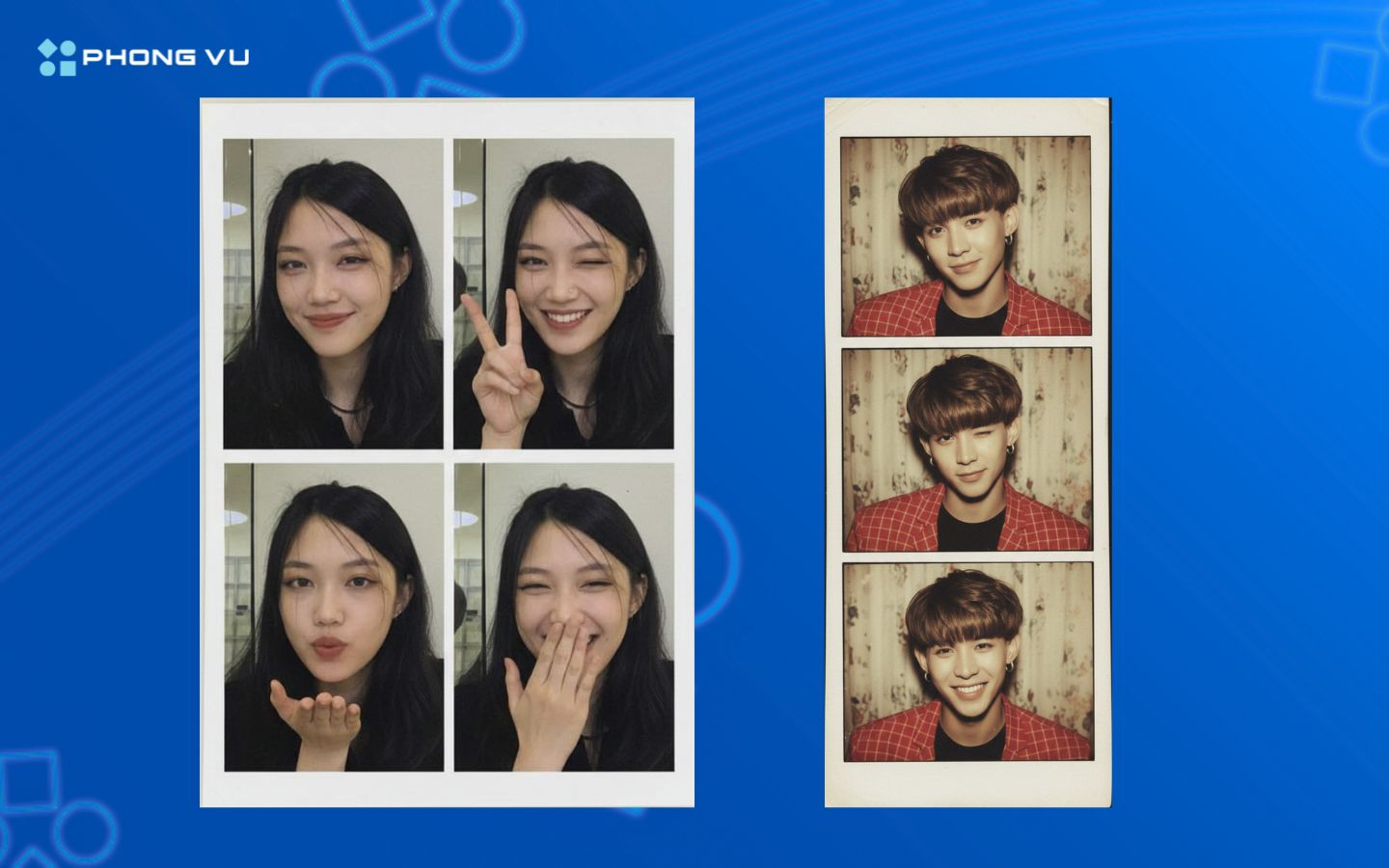 Cách tạo ảnh chụp Photobooth bằng AI Gemini cực đáng yêu 2 Prompt tạo ảnh chụp Photobooth phong cách cổ điển