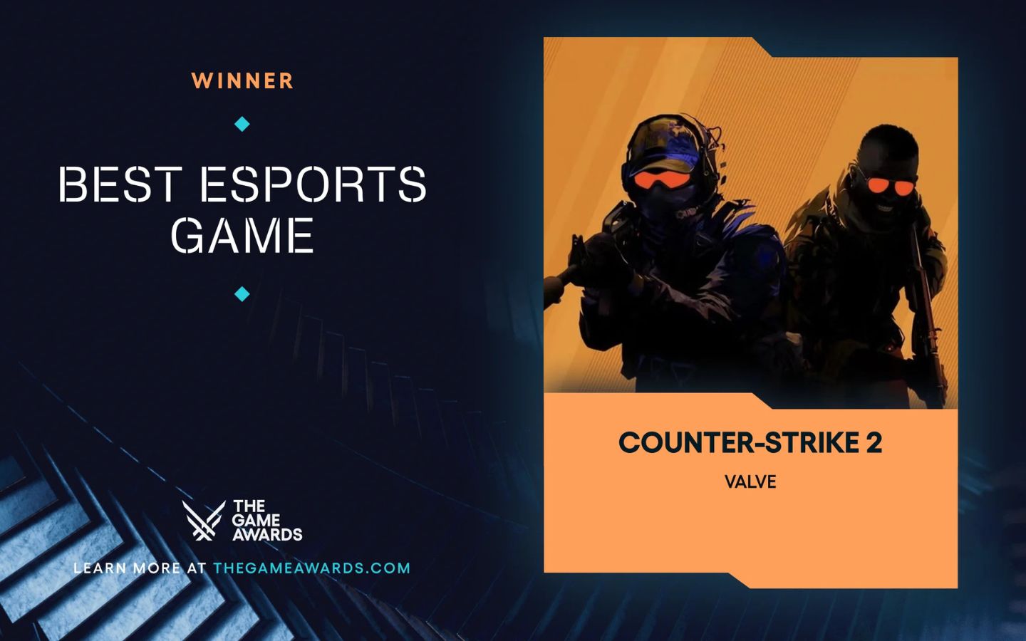 Giải thưởng game eSports hay nhất thuộc về Counter-Strike 2