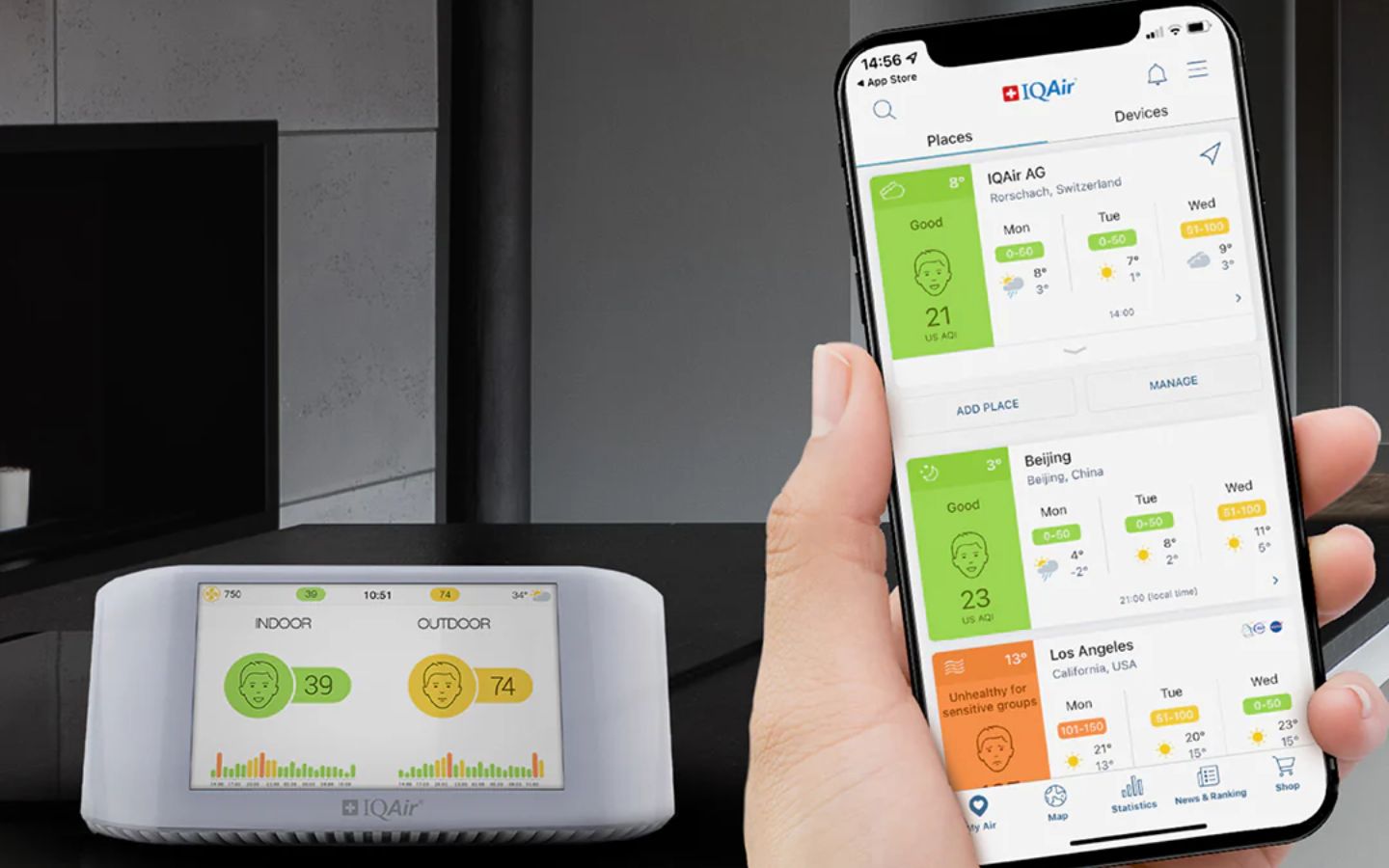 Top 7 app đo chất lượng không khí ô nhiễm chính xác nhất 1 AirVisual là một trong những app đo độ ô nhiễm không khí được sử dụng rộng rãi nhất hiện nay