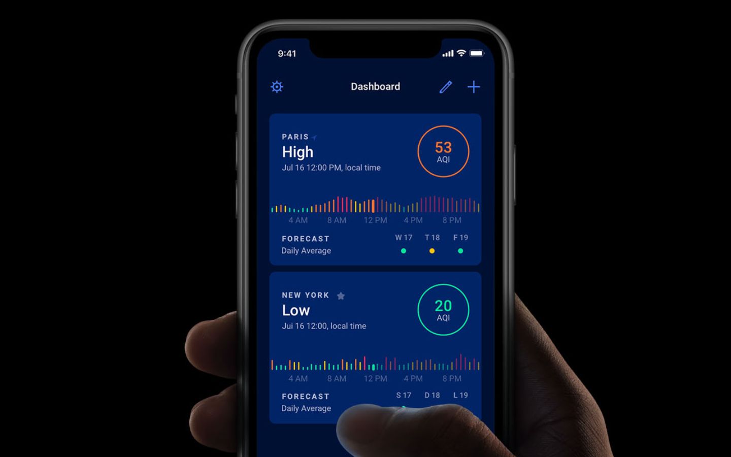Top 7 app đo chất lượng không khí ô nhiễm chính xác nhất 2 AIR by Plume Labs kết hợp các phép đo trên mặt đất với hình ảnh vệ tinh và AI