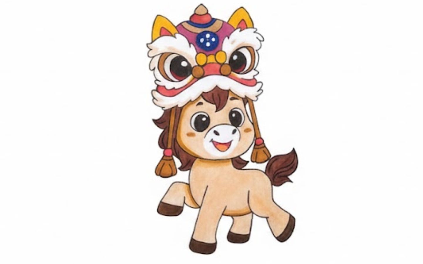 Ngựa con múa lân rộn ràng, mang niềm vui đầu năm mới