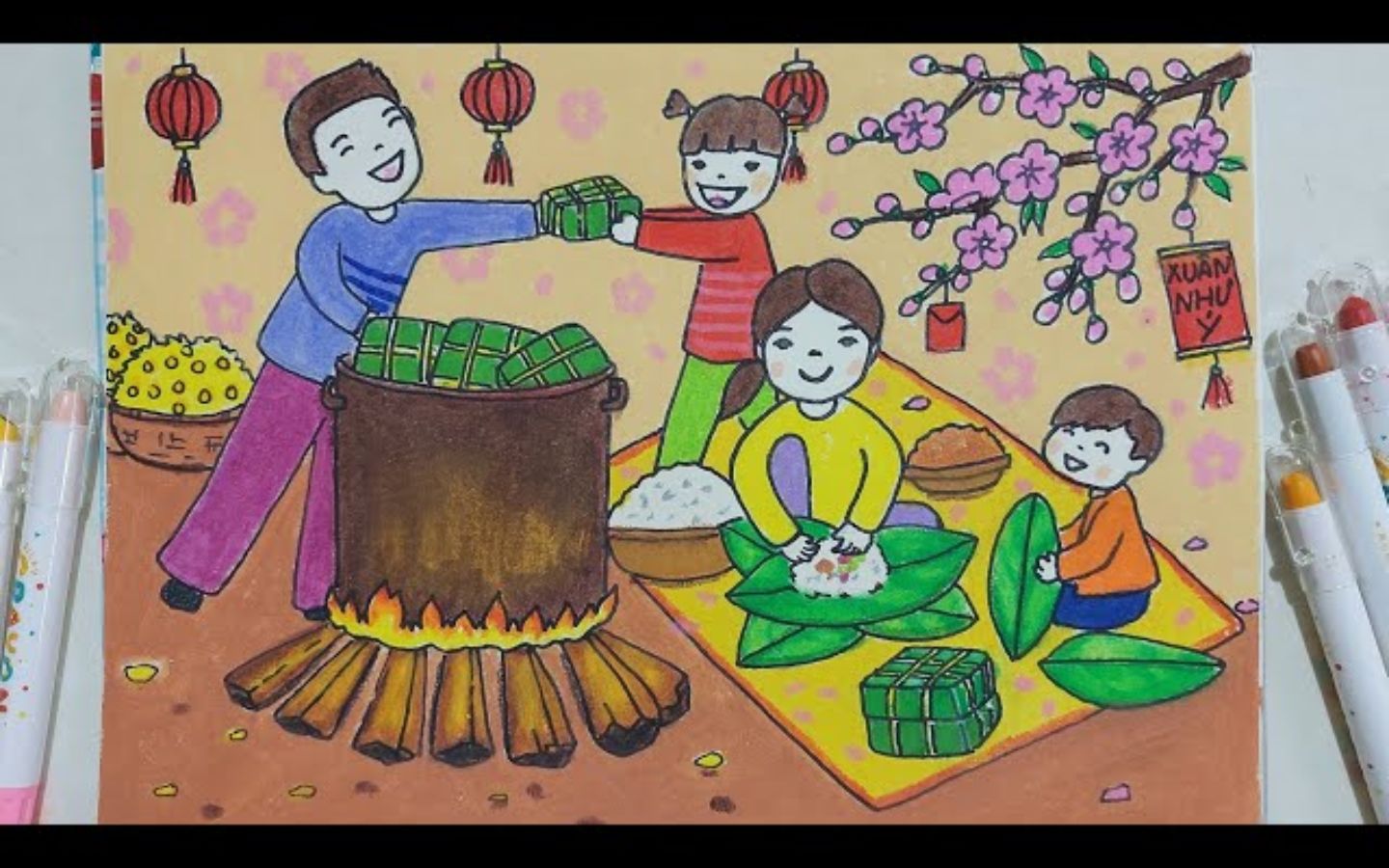 Bắt đầu tô màu từ những vùng lớn rồi đến những chi tiết nhỏ