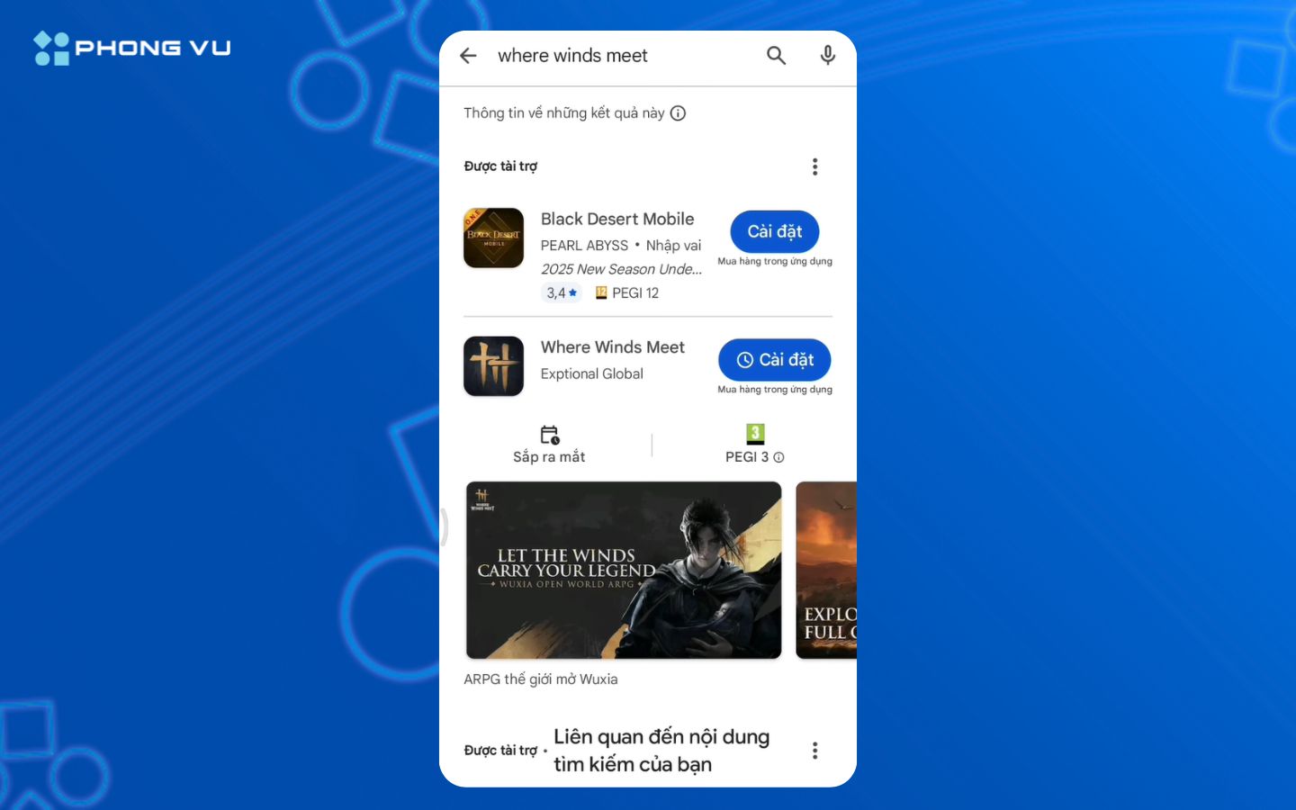 Tìm kiếm Where Winds Meet trên Google Play và tải về máy