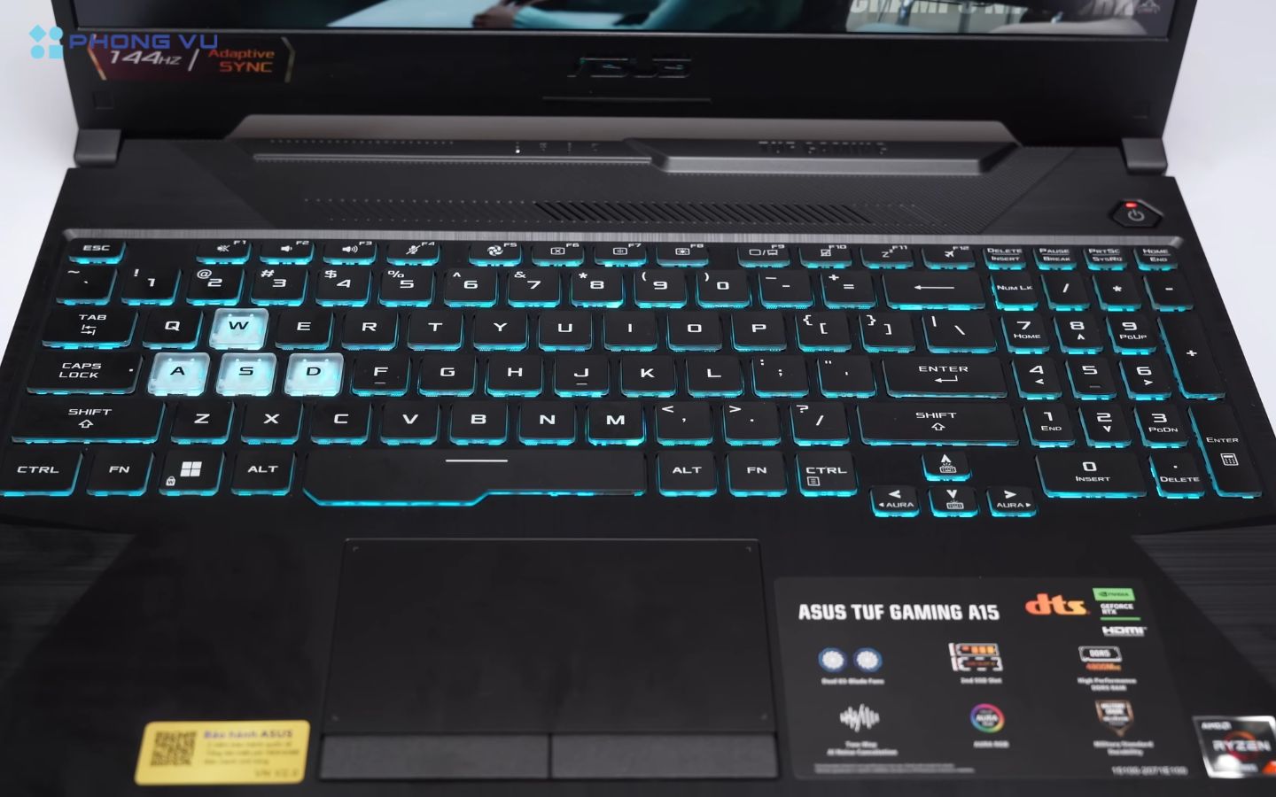 Đánh giá Laptop Asus TUF Gaming A15 FA506NCG-HN184W: Lựa chọn Gaming sinh viên đáng mua 5 Bàn phím trên Laptop Asus TUF Gaming A15 FA506NCG-HN184W là kiểu Chiclet full-size với đèn LED RGB một vùng